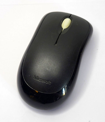 Microsoft Wireless Mouse 1000 kabellos USB optisch Model 1454 Schwarz