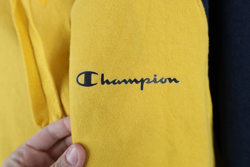 Sudadera con Capucha De Colección Años 90 Y2K Champion Para Hombres XL V Refuerzo Deletrear Bloque de Color Foto 4 de 4