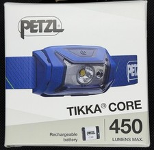 NEW PETZL TIKKA CORE 450 HEADLAMP COLOR BLUE ...
