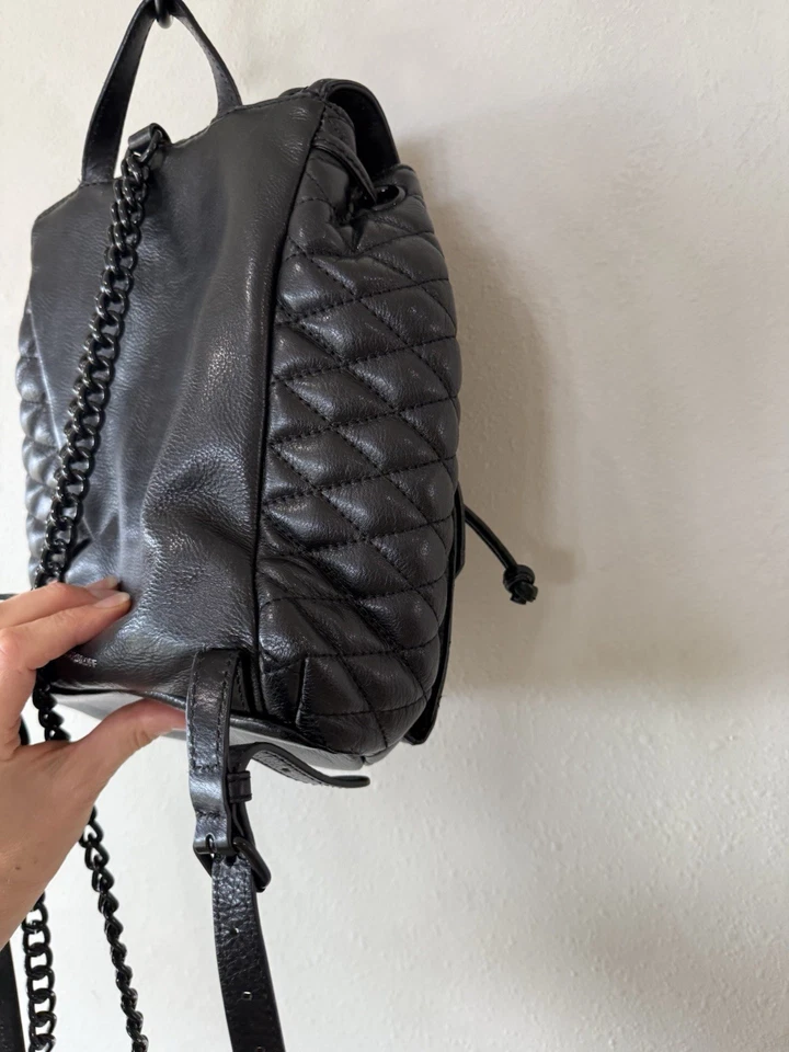 Mochila Acolchada Rebecca Minkoff Love Negra Correas Bolsa para Libros Mochila Cartera Bolso Foto 4 de 4