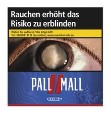 Kunststoff Palettenbox Pall Mall Authentic Blue Zigaretten – Ohne Zusätze, SUPER Box Mit 8x31 Stück Pall Mall Blue Zigaretten