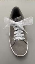 White Lace Ribbon Shoe Laces Coquette Bow Sneaker Laces 47 Pair