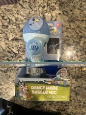 Little Kids Bluey Dance Mode Bubble Mic Sing Microphone Toy, Blue, 4 fl oz