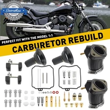 For Yamaha V Star 650 XVS650 1998-2016 Carburetor Rebuild Kit & Intake Manifold
