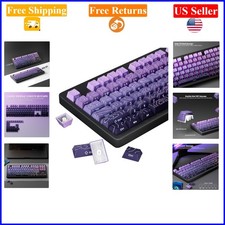 Purple Gradient Topographic PBT Keycaps Set for Mechanical Keyboard, 133 Keys