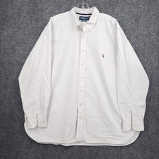 Ralph Lauren Classic Fit Shirt Mens 2XB Big White Long Sleeve Button Down Pony