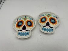 Celebrate Ceramic 6in Sugar Skull Set of 2 AA01B32039
