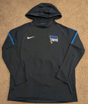 Nike Dri-fit Hertha BSC Germany Football Club Pullover Hoodie Soccer Men's XL