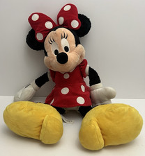 Walt Disney World Minnie Mouse Plush Red Polka Dot Dress Bow 19" Stuffed Animal