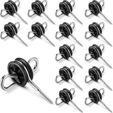 Moxweyeni 24 Pcs Black Electric Fence Insulators Screw, Anchor Electric...