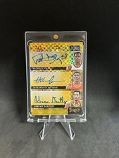 Patrick Ewing-Hakeem Olajuwon-Adrian Dantley Triple Auto Select Gold 10/10
