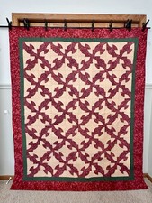 Handmade Patchwork Cotton Quilt Drunkards Path