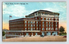 Postcard Missouri Excelsior Springs MO Royal Hotel 1920 Posted Divided Back