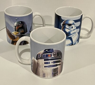 Lot of Star Wars Galerie Coffee Mugs Storm trooper R2D2 Boba