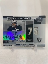 2002 LEAF CERTIFIED FABRIC OF THE GAME HOWIE LONG GAME USED PATCH AUTO #29/75