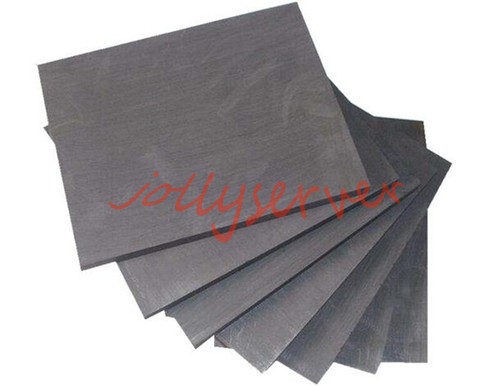 Neu 5pcs 99.99% Pure Graphit Elektrode Rechteckig Platte Blatt 50 40 3mm - Afbeelding 3 van 3