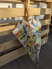 Pittsburgh Post Gazette Comics/Cartoons Umbrella Built-For-2, Wooden Handle, 33"