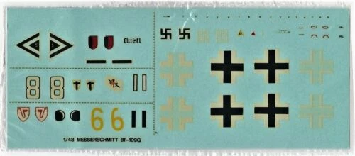 Adesivi scala 1:48 per il modellismo statico Messerschmitt