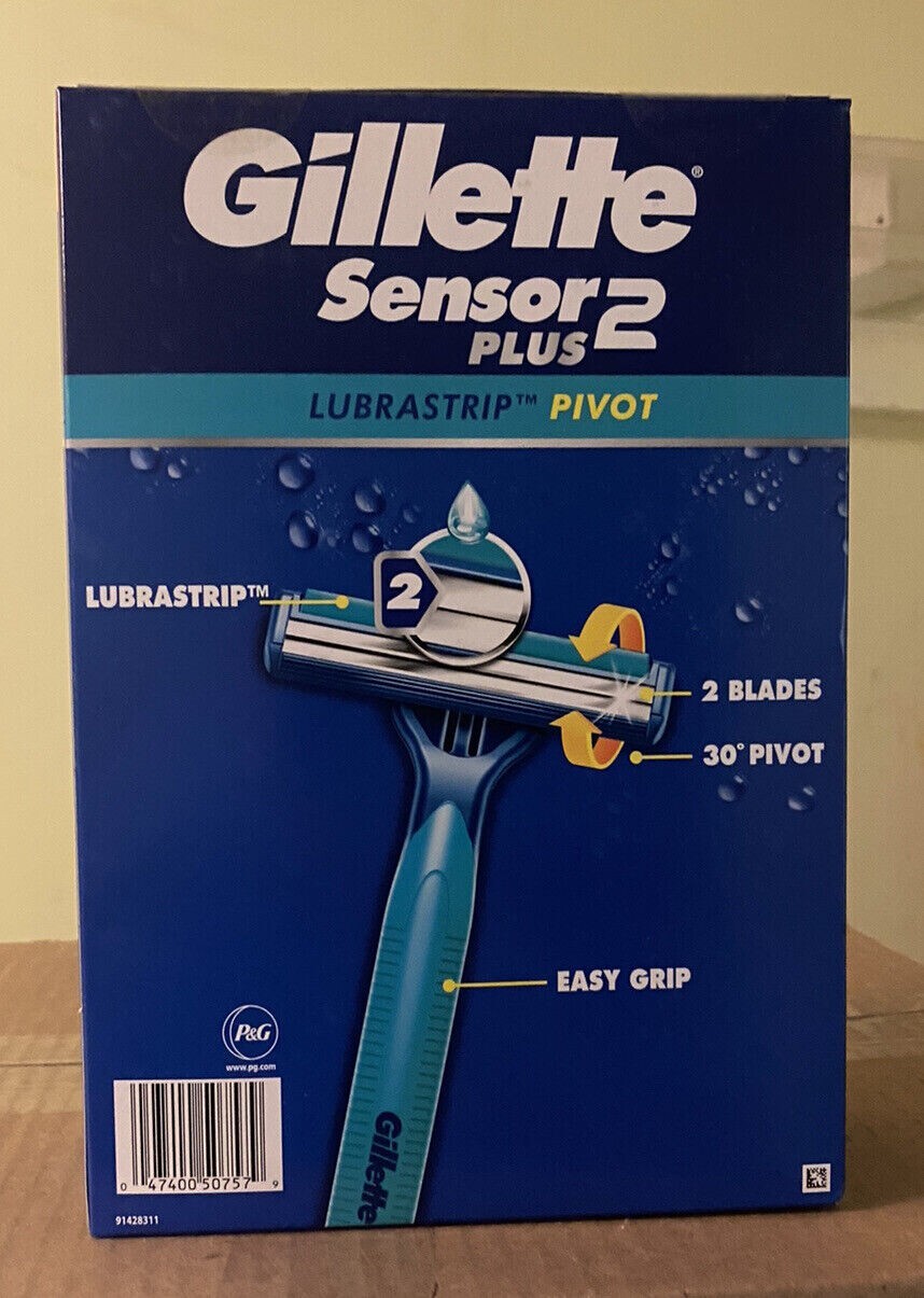 Gillette Sensor PLUS2 Disposable Razor with Powder Lubrastrip 52 Razors