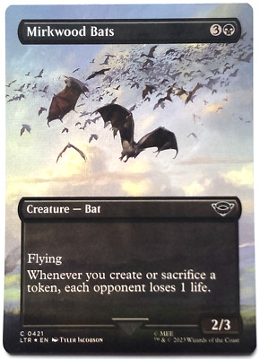 MTG Mirkwood Bats *BORDERLESS FOIL* The Lord of the Rings 0421 NM