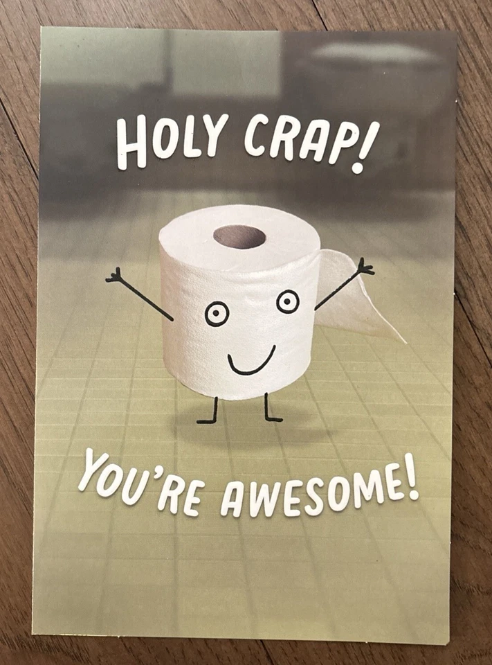 Funny Birthday Holy Crap Humor WITH TRACKING 5.5” X 8” Hallmark  Greeting Card - Image 3 of 4