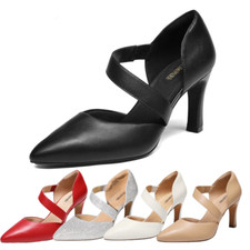 Women D'Orsay Pumps High Heel Stilettos Close Pointed Toe Slip On Pump Shoes