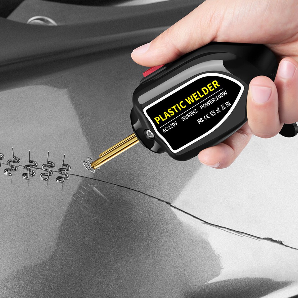 100W Plastic Welding Machine Heat Gun Hot Stapler Car Bumper Repair Kit