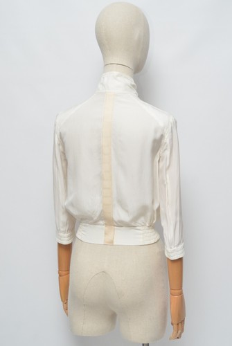 FENDI Roma Luxury Women's Beige Silk Light Jacket Size 36 Made in Italy - Picture 9 of 12