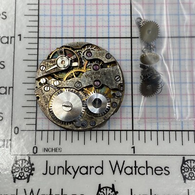 Vintage Fque Welta Watch Movement Repairs Parts Spares 15 Jewels Swiss
