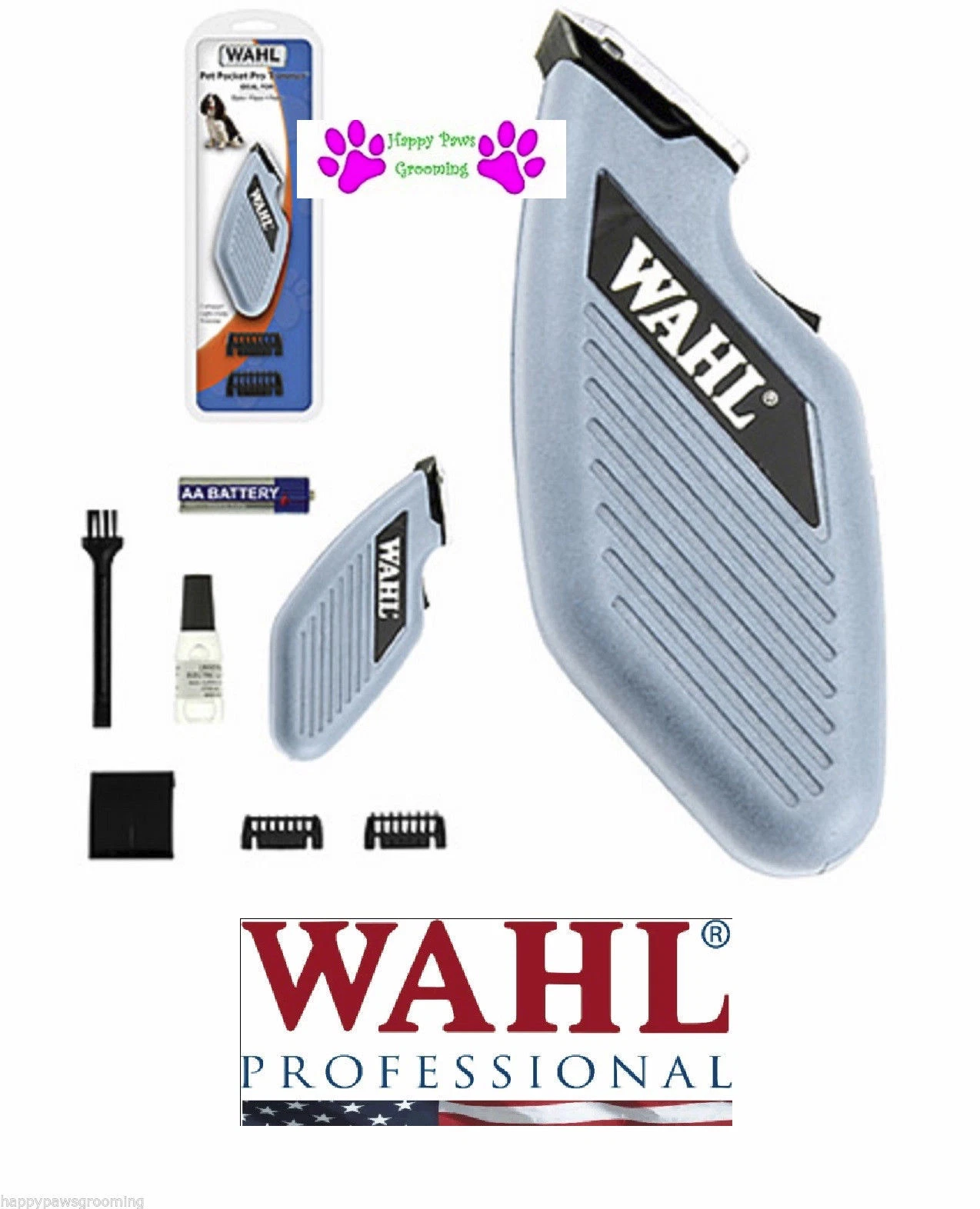 WAHL MINI PRO CORDLESS PET DOG CAT Trimmer/Clipper Kit-Blade,Guide Comb Set*NEW