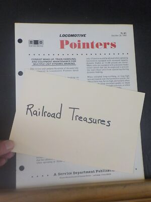 EMD Locomotive Pointers 7L-81 October 1981 Consist Make-Up, Train Handling,