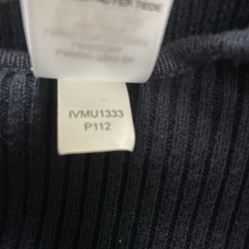 Vintage Liz & Co. Pullover Navy Blue Ribbed V-Neck Lightweight Sweater Size XL - Picture 10 of 10