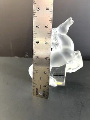 Lalique Kazak Crystal Rearing Horse Sculpture Clear 1206500 in