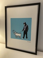 banksy lithograph with certificate and framed 