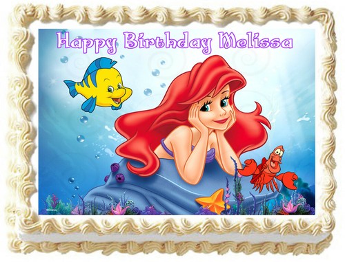 Ariel THE LITTLE MERMAID Edible cake topper image - Picture 3 of 10