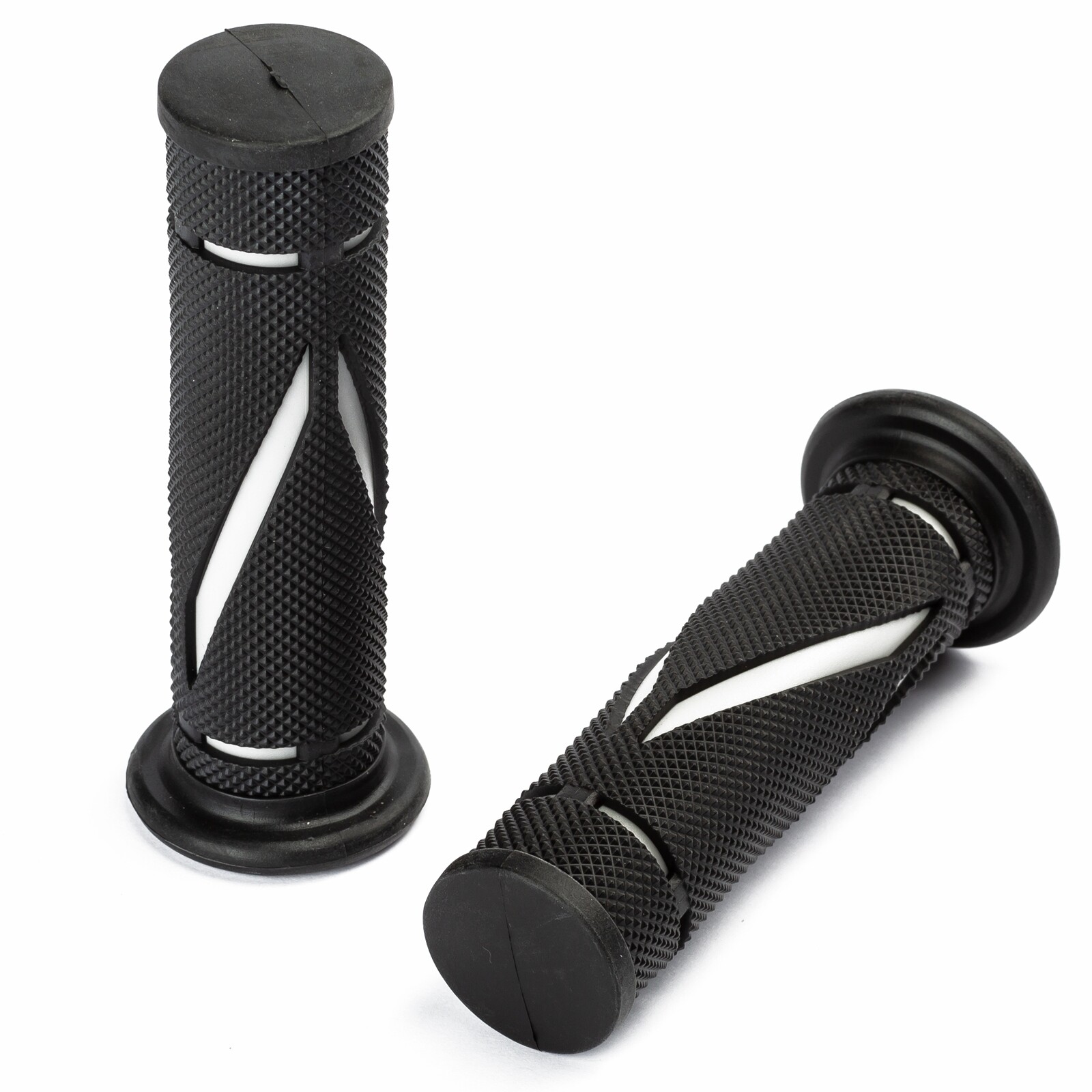 Handle Grips Handlebar Motorcycle Motorbike Scooter Custom Bikers Rubber  Grey