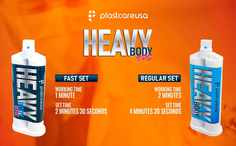 Material de impressão dental, corpo pesado e leve VPS, rápido e regular (escolha Qtys) - Imagem 4 de 4