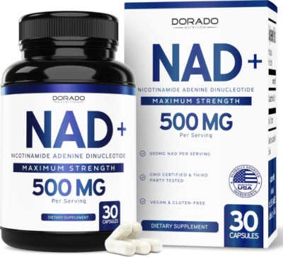 NAD Supplement (500Mg of 95% Pure NAD+ per Serving, 30 Day Supply) - NAD Booster