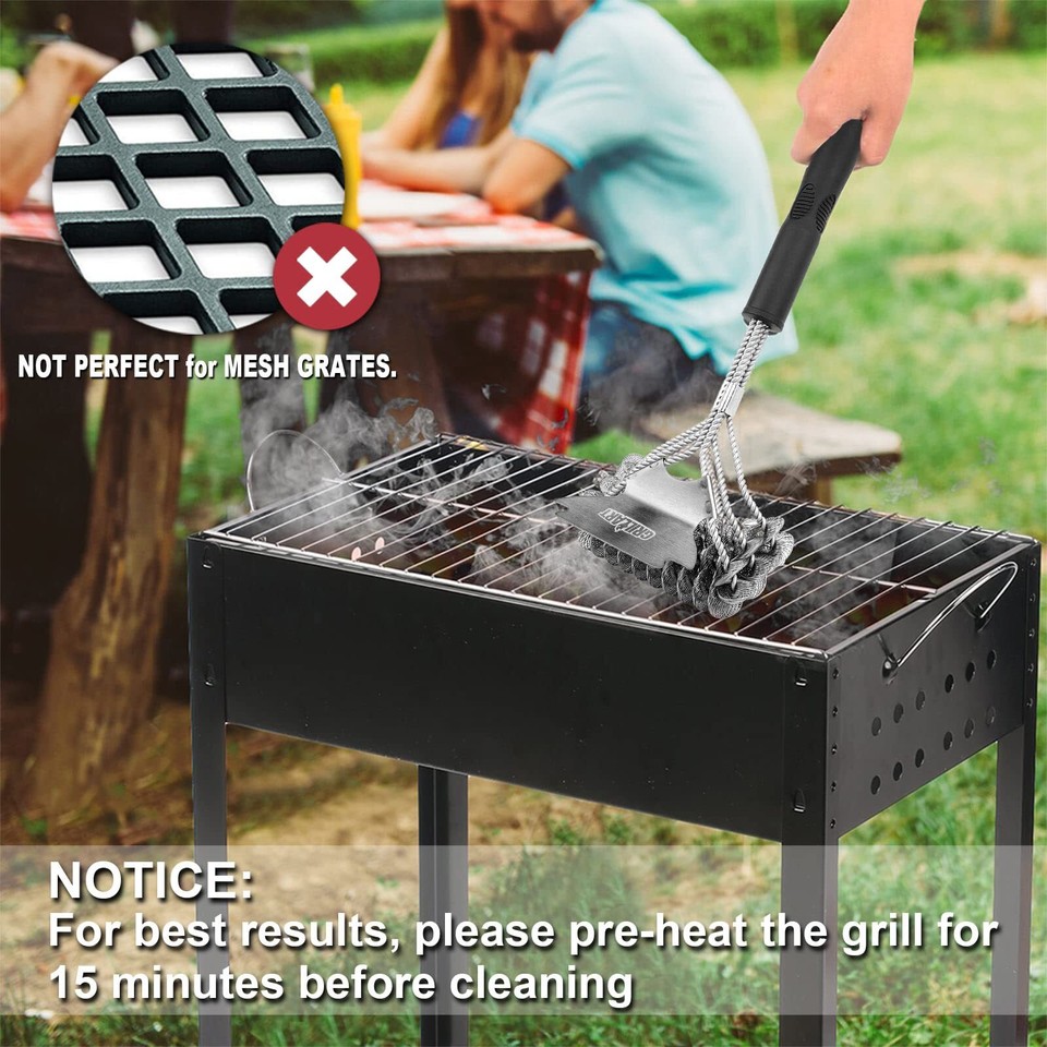 GRILLART Grill Brush and Scraper Bristle Free Safe BBQ Brush for