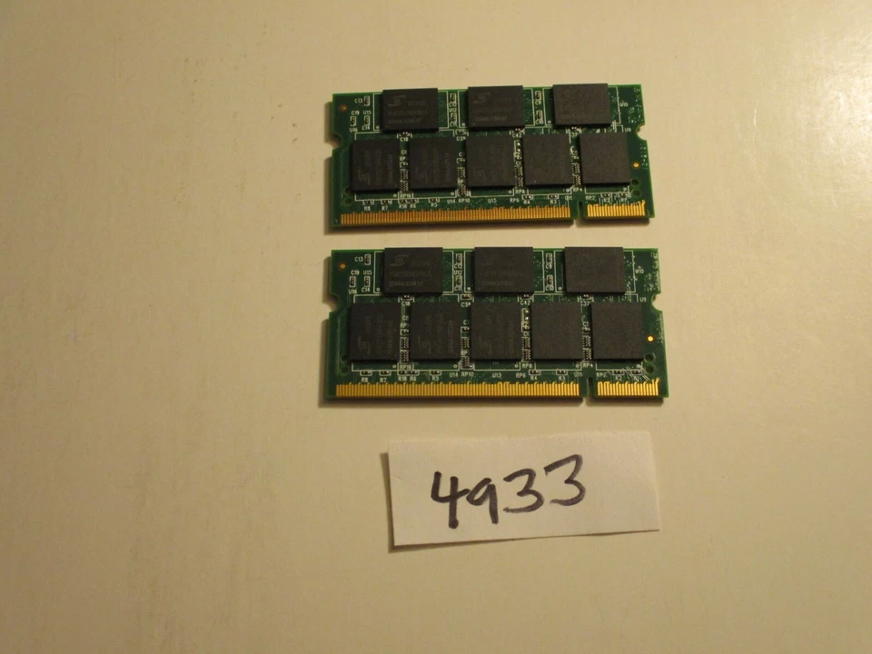 Kingston 2x512Mb=1Gb 333Mhz PC2700 200pin DDR1 SODIMM laptop memory RAM (4933) - Image 2 of 2