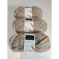 Touch Of Alpaca Thick  Quick Lion Brand Yarn Jumbo 7, Mushroom, 3 pack Lot