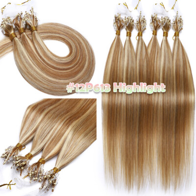 CLEARANCE 100% Human Hair Micro Loop Hair Extensions Remy Micro Ring Beads Thick