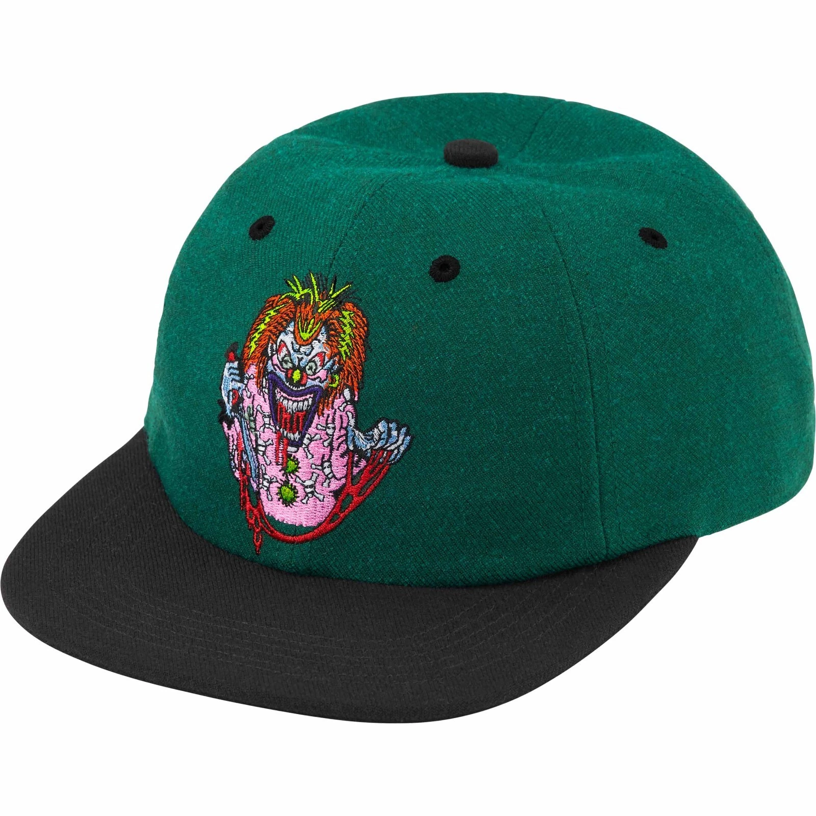 Casquette chapeau clown suprême 6 panneaux   Vert   SS24 neuve authentique