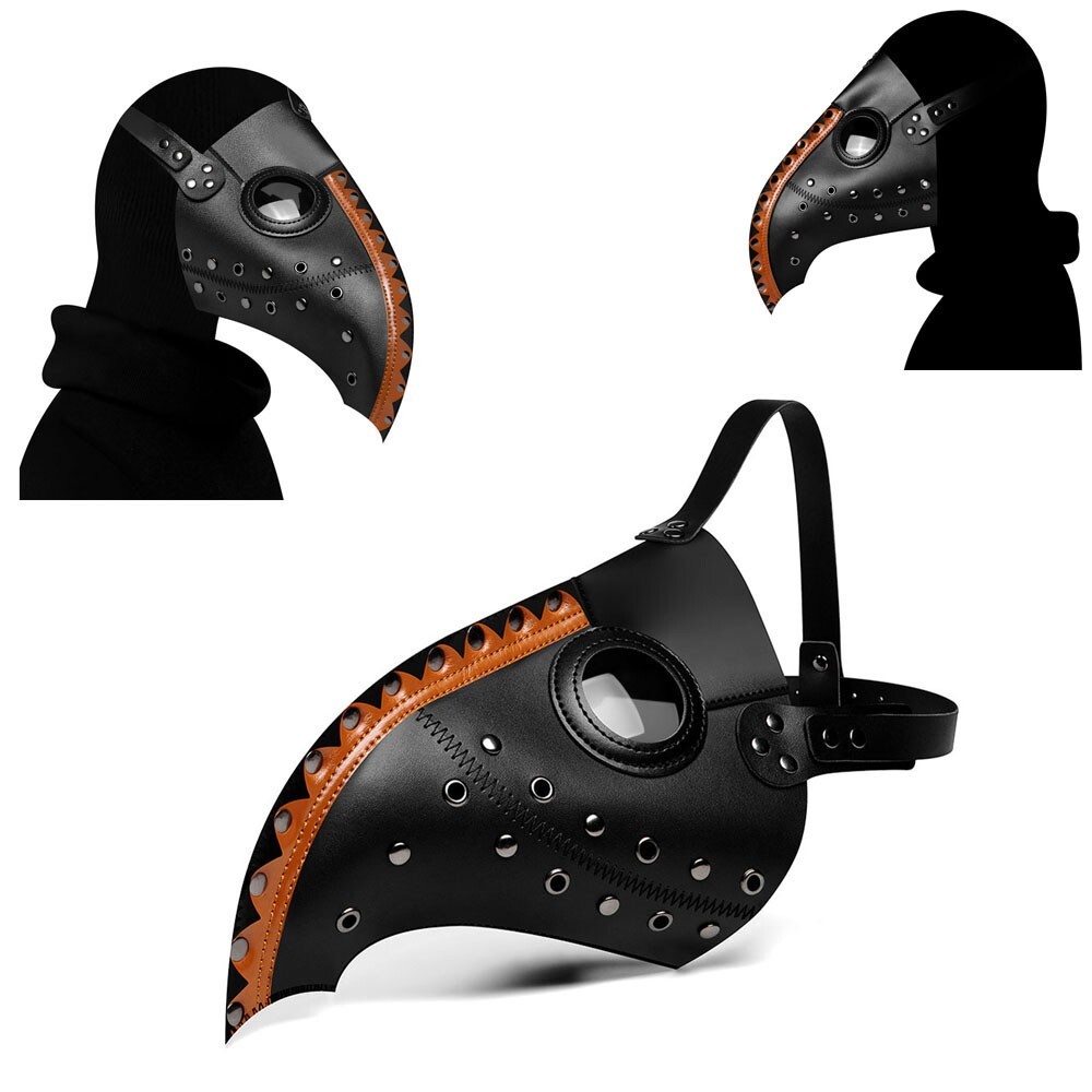 Cosplay Punk Plague Doctor Long Nose Bird Beak Steampunk Halloween Mask Props