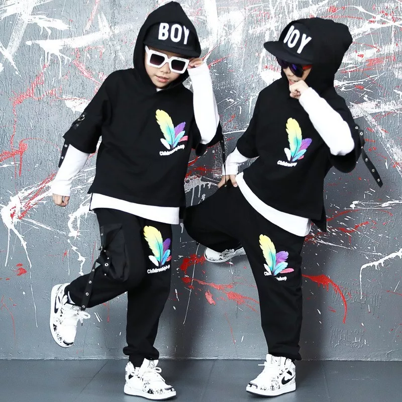 Street Dance Wear Costume Modern Dance Kids Children Hip Hop Clothes