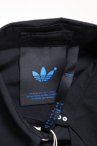 ADIDAS BLUE VERSION SLEEK LOOSE FIT LONG TRENCH COAT BLACK HN3335 WOMEN S - Picture 13 of 20