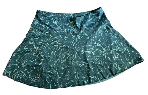 Athleta Skort Skirt Ace Printed Tennis Golf Pickleball Women‘s L Teal