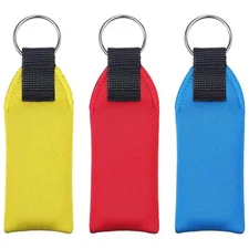 Tecunite Floating Neoprene Boat Keychain, 3 Pack Key Chain And Lanyard