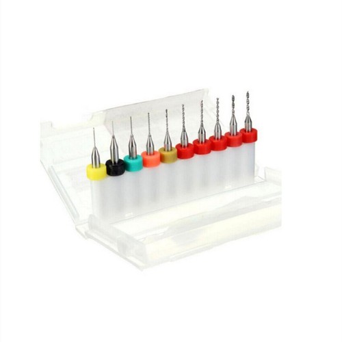 10Pcs/Set 3D Printer Extruder Solid Carbide Drill Bit 0.1-1.2mm Nozzle Cleaning - Photo 2/3