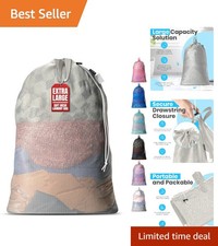 Mesh XL Laundry Bag 24"x36" with Shoulder Strap, Grey XL 24x36 Mesh Laundry...